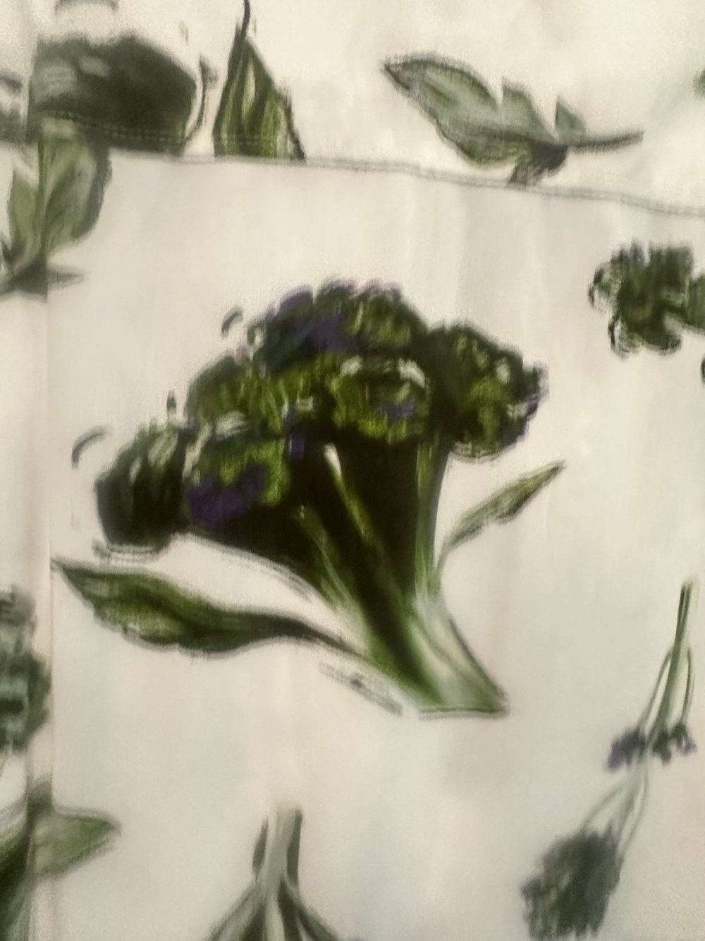 H&M White Short-Sleeve Button-Down Shirt with Green Botanical Print - Picture 4 of 5
